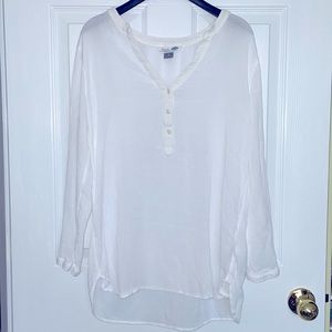 Old Navy White Tunic Blouse